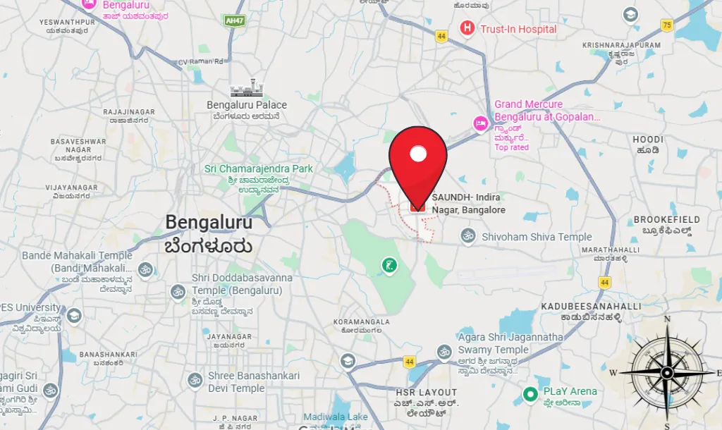 Indiranagar map