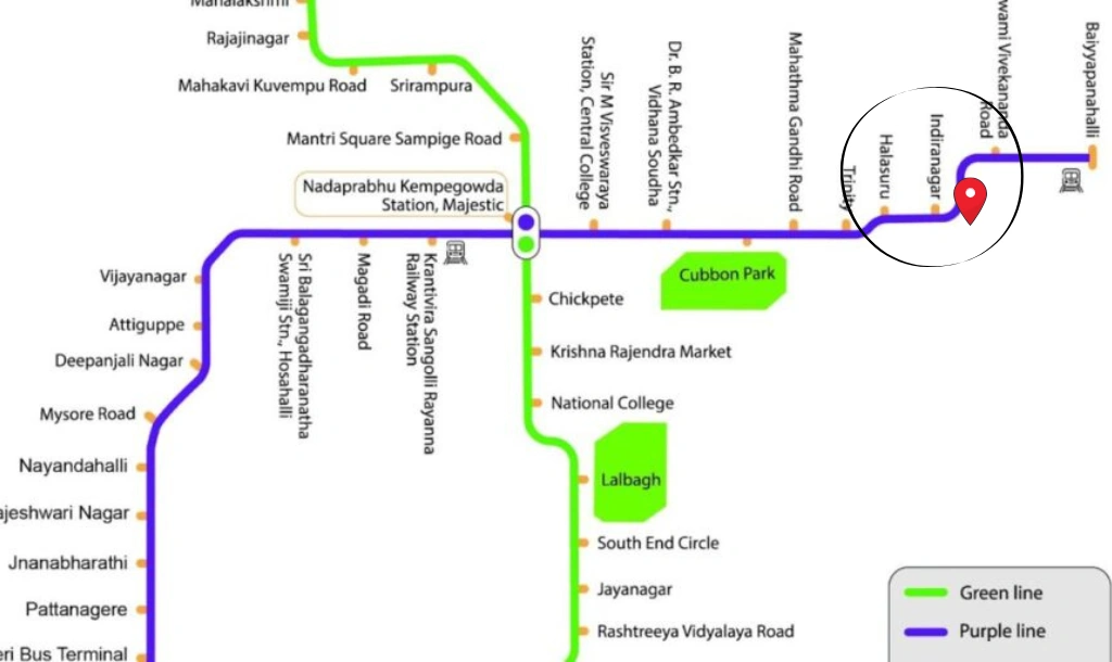 Indiranagar metro line